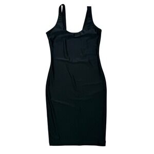 American Apparel Bodycon Dress Black Low Back Y2K Minimalist Clubwear LBD Size L